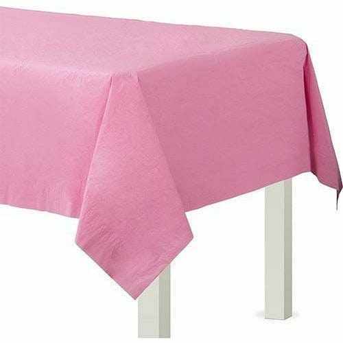 Amscan BASIC Pink 3-Ply Paper Table Cover, 54&quot; x 108&quot;