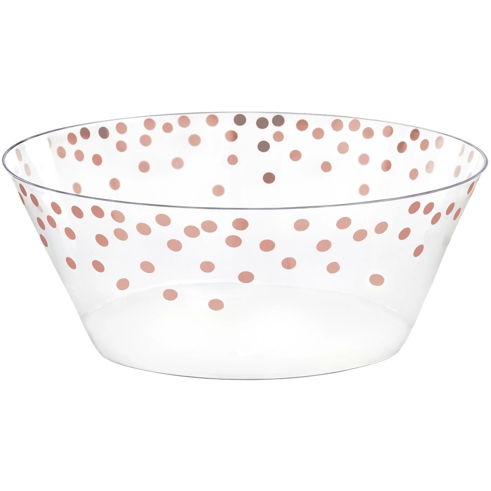 Amscan BASIC Plastic Serving Bowl Small -Rose Gold Dots