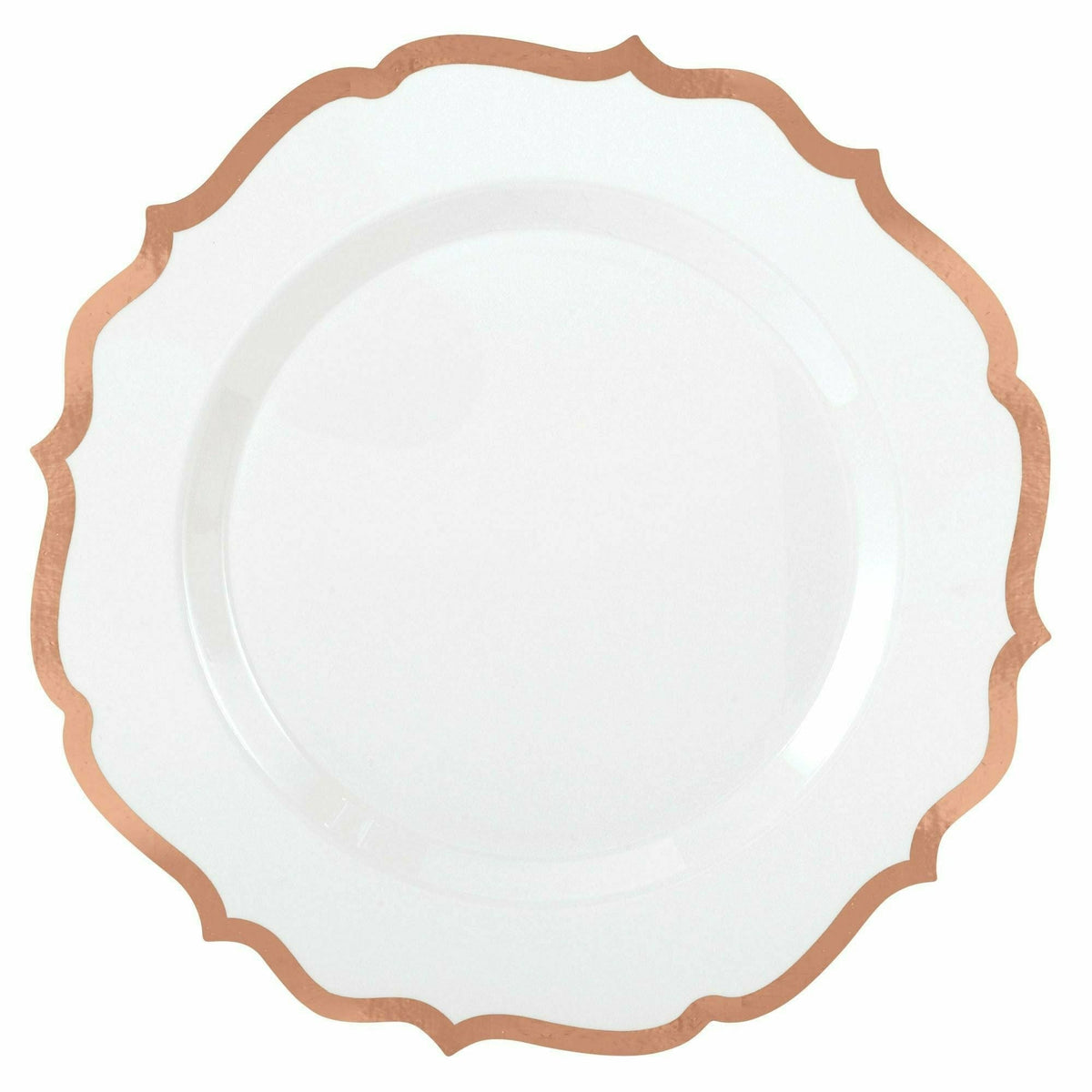 Amscan BASIC Rose Gold Scallop Plates 7&quot;