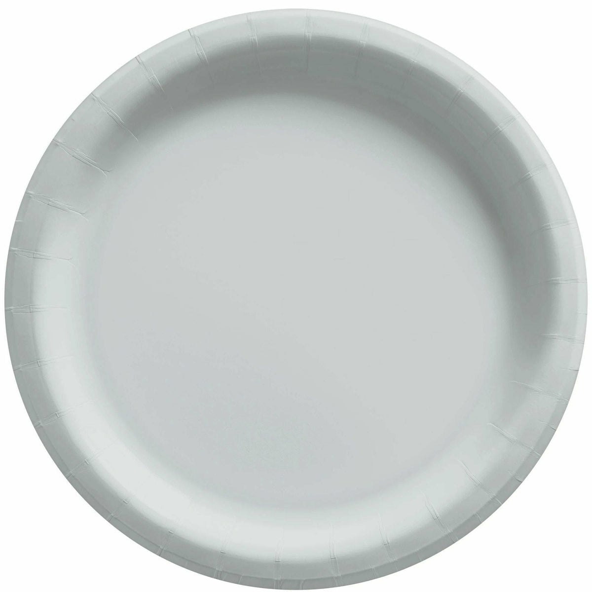 Amscan BASIC Silver - 6 3/4&quot; Round Paper Plates, 50 Ct.