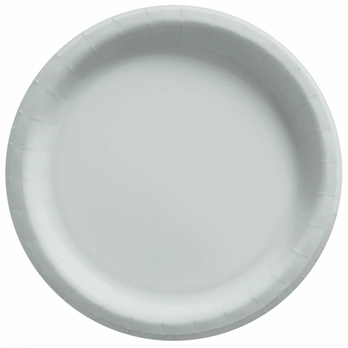 Amscan BASIC Silver - 8 1/2&quot; Round Paper Plates, 20 Ct.