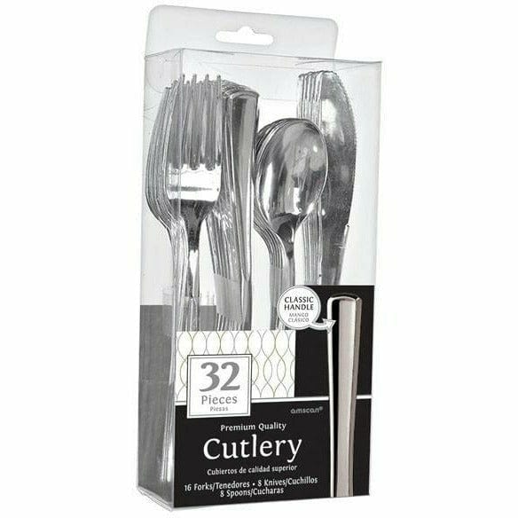 Amscan BASIC SILVER PREMIUM CUTLERY