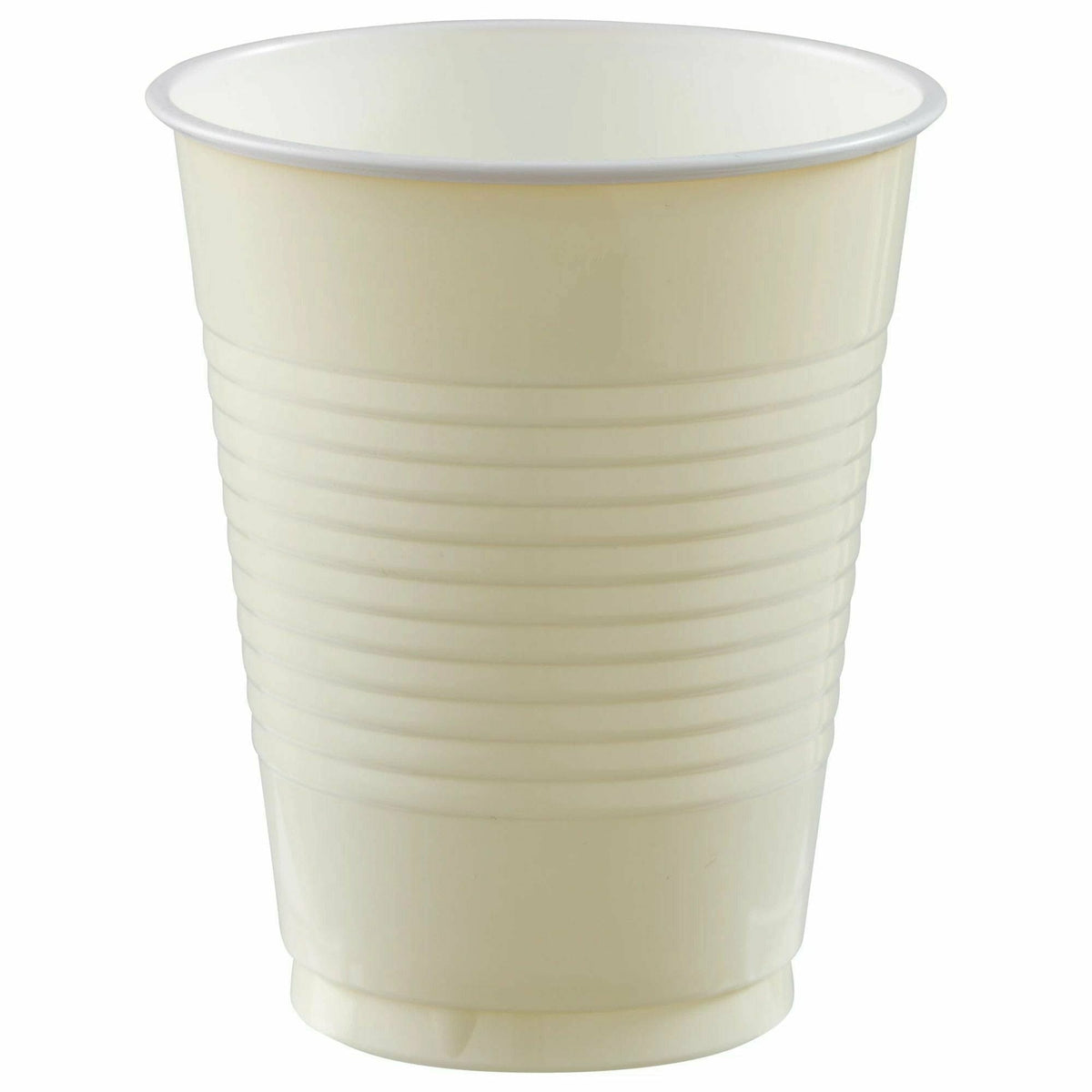 Amscan BASIC Vanilla Creme - 18 oz. Plastic Cups, 20 Ct.