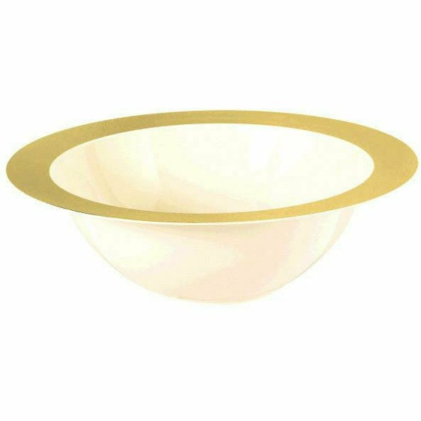 Amscan BASIC WHITE AND GOLD 3.75 QT BOWL