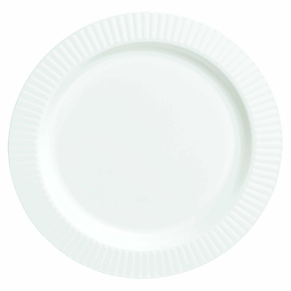 Amscan BASIC White Premium Plastic Round Plates, 10 1/4&quot;