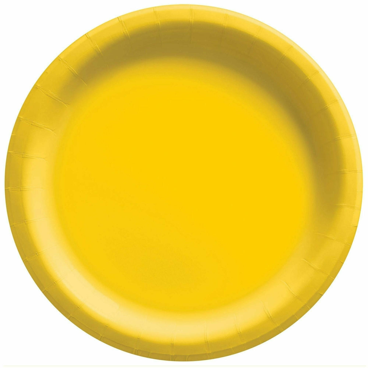 Amscan BASIC Yellow Sunshine - 8 1/2&quot; Round Paper Plates, 50 Ct.