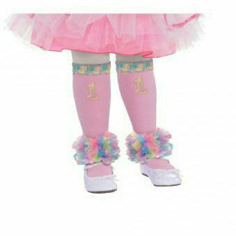 Amscan BIRTHDAY: 1ST BDAY Leg Warmers Pink 1st Birthday