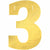 Amscan BIRTHDAY 3 Create Your Own Letter Banner - Gold