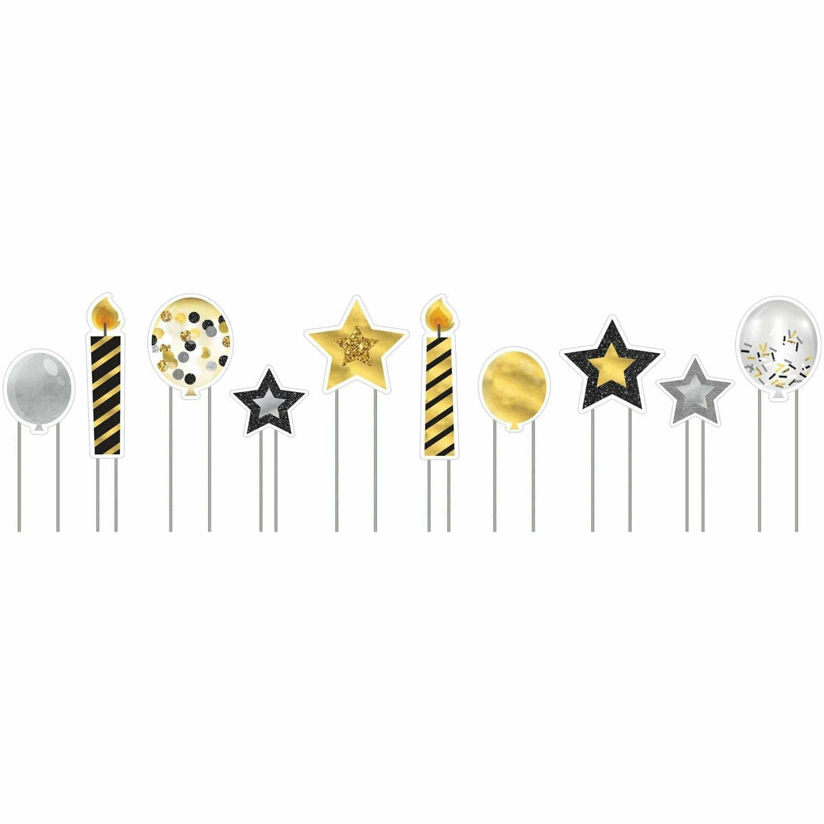 Amscan BIRTHDAY Birthday Icons Yard Signs - Gold