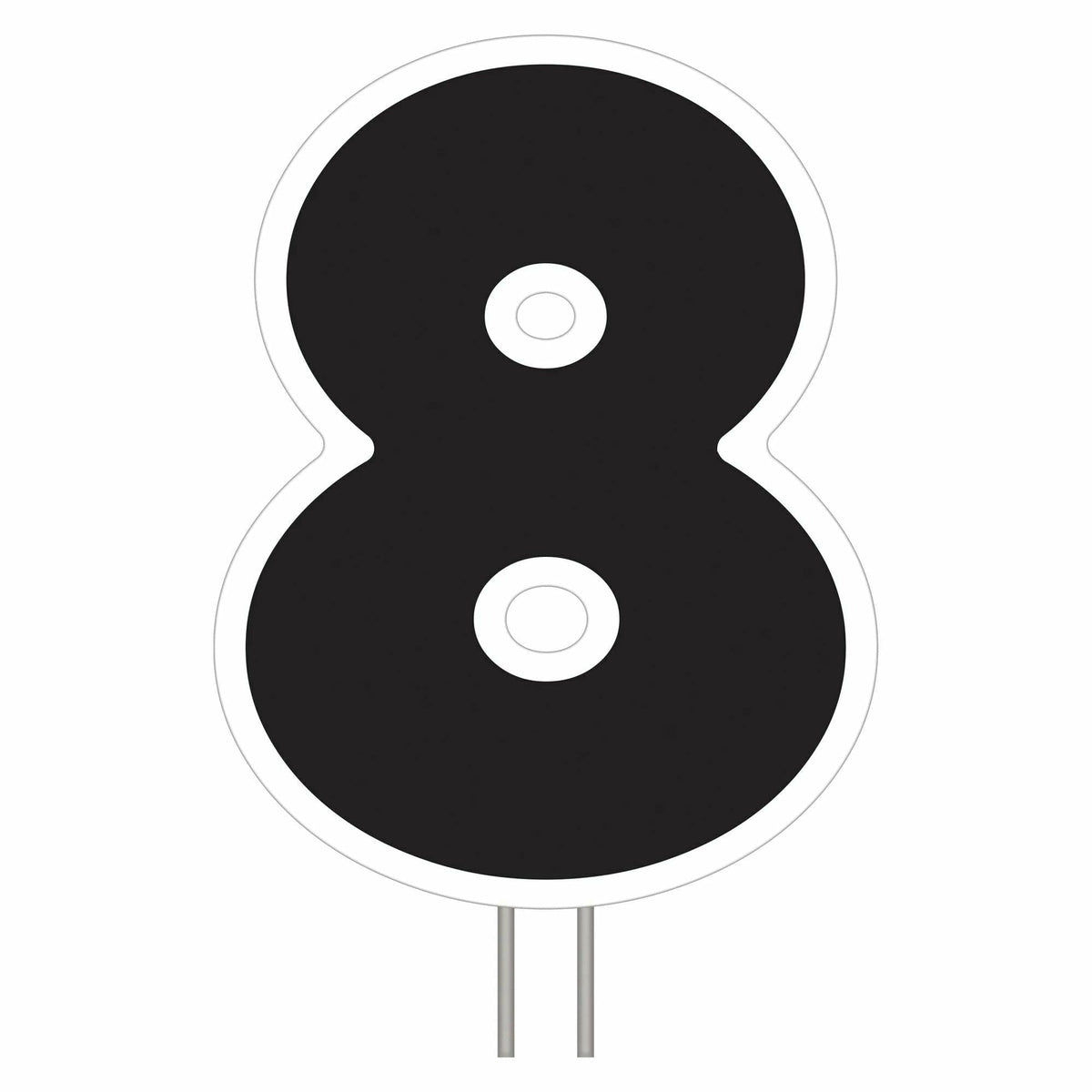 Amscan BIRTHDAY Black Number 8 Yard Sign