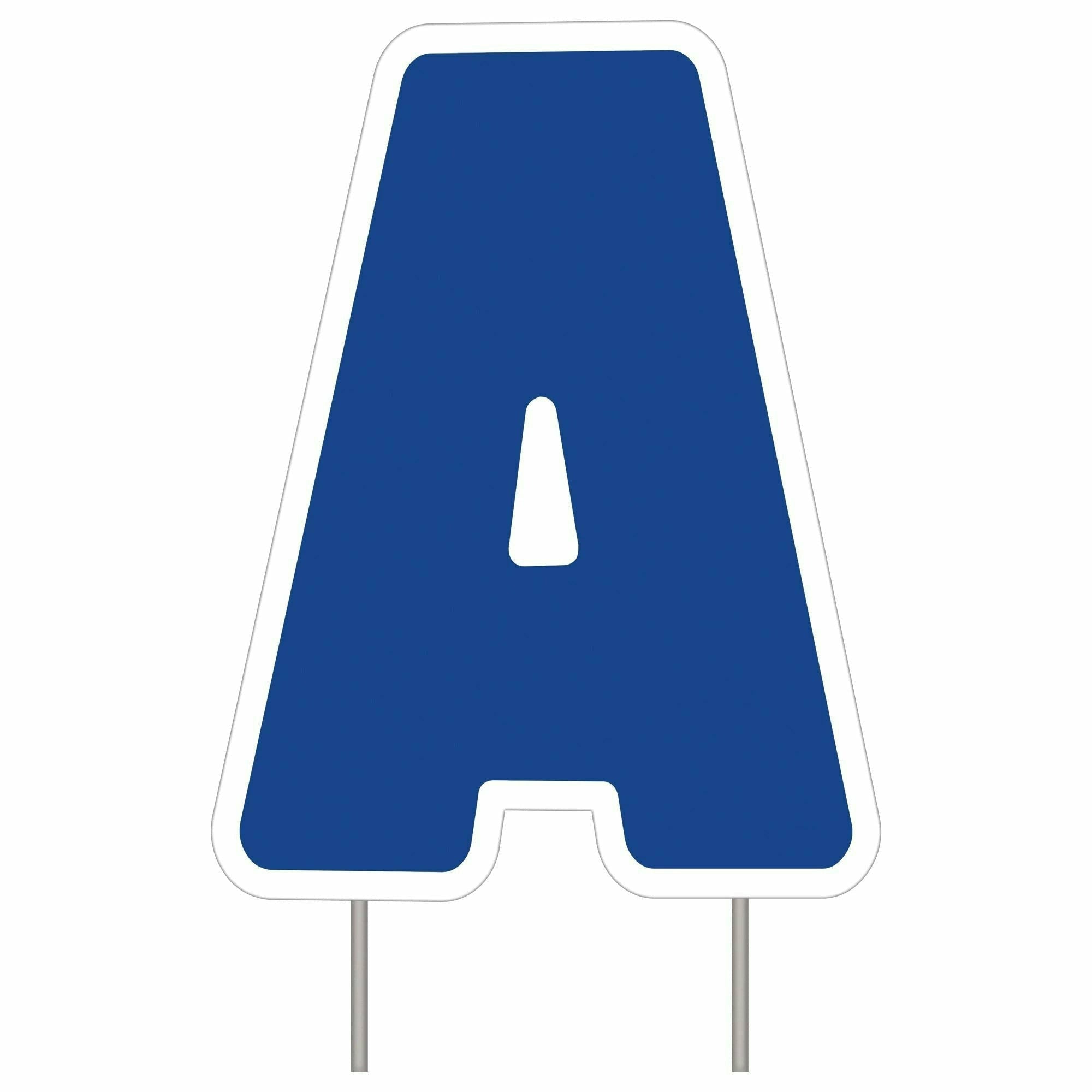 Amscan BIRTHDAY Blue Letter A Yard Sign