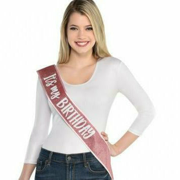 Amscan BIRTHDAY Blush Birthday Deluxe Sash