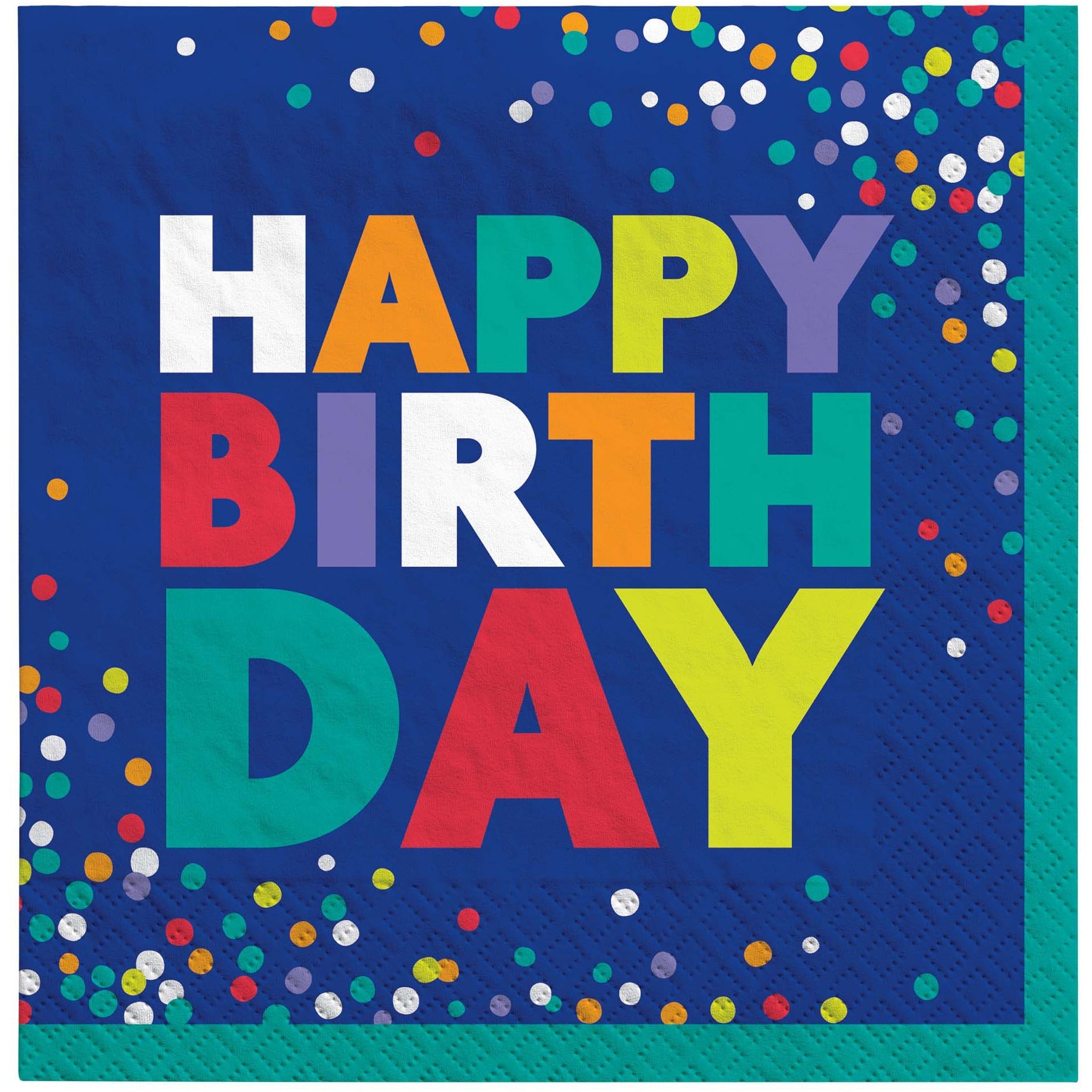 Amscan BIRTHDAY Bold Happy Birthday Lunch Napkins