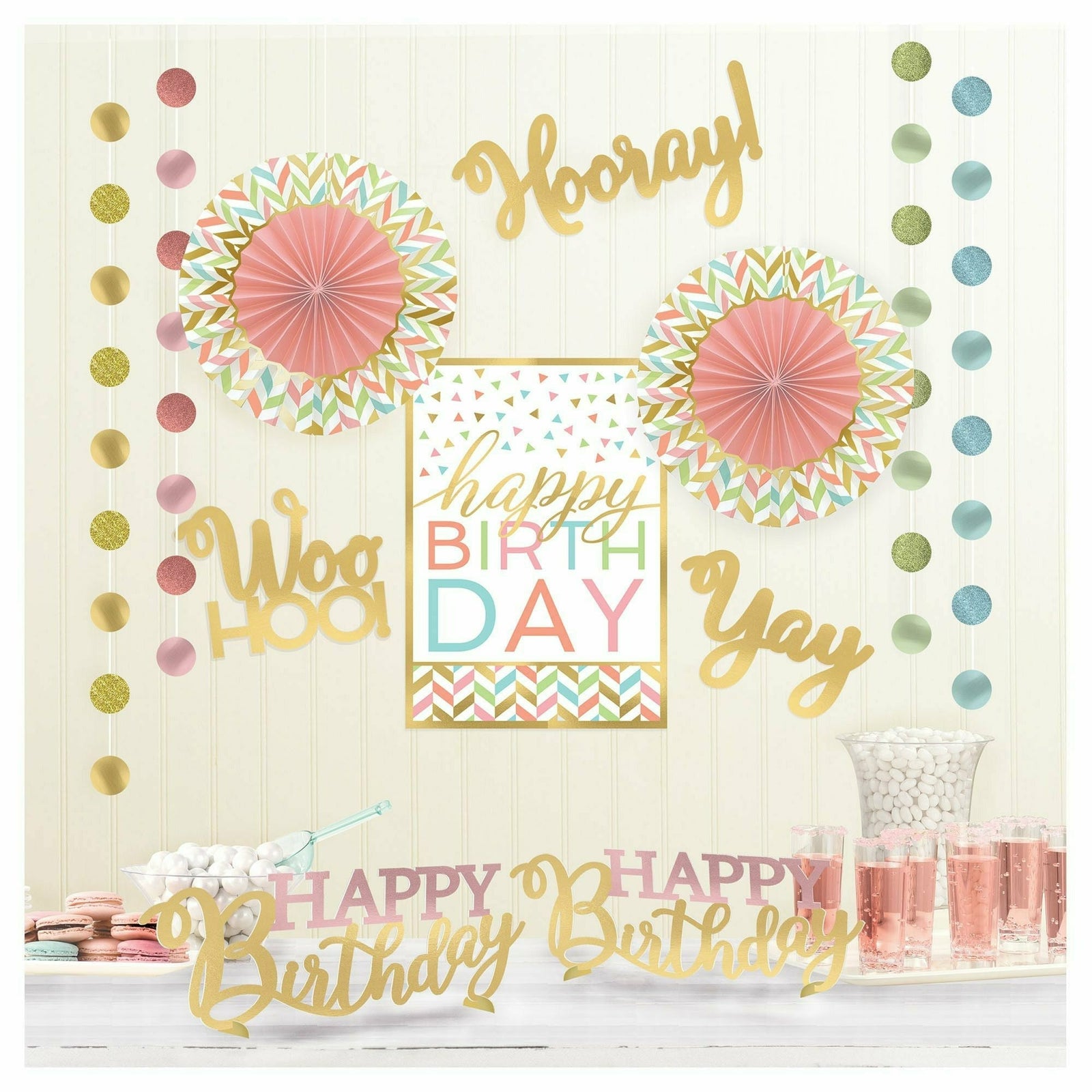 Amscan BIRTHDAY Confetti Fun Room Decorating Kit