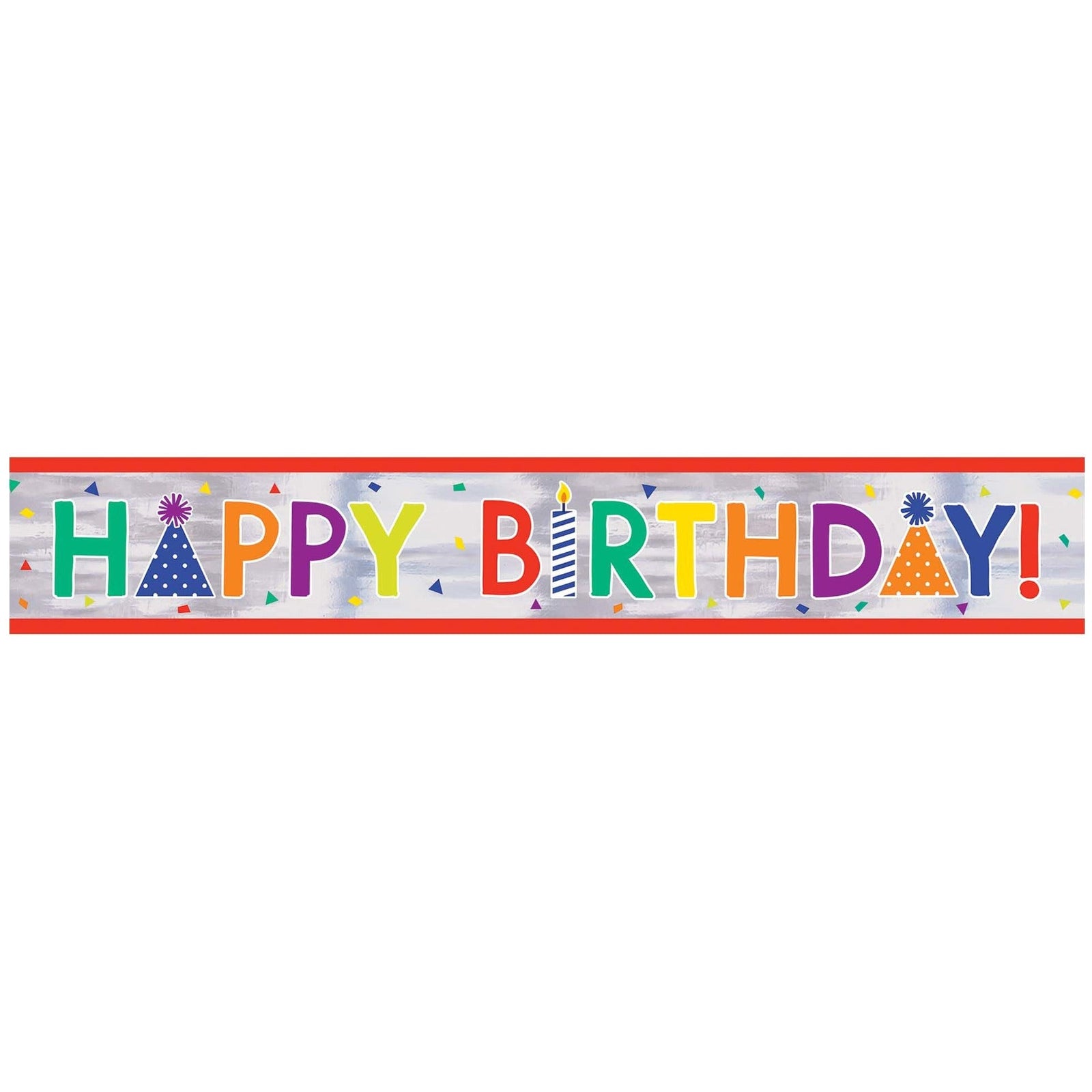 Amscan BIRTHDAY Confetti Time Birthday Foil Banner