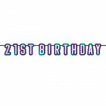 Amscan BIRTHDAY Finally 21 Letter Banner