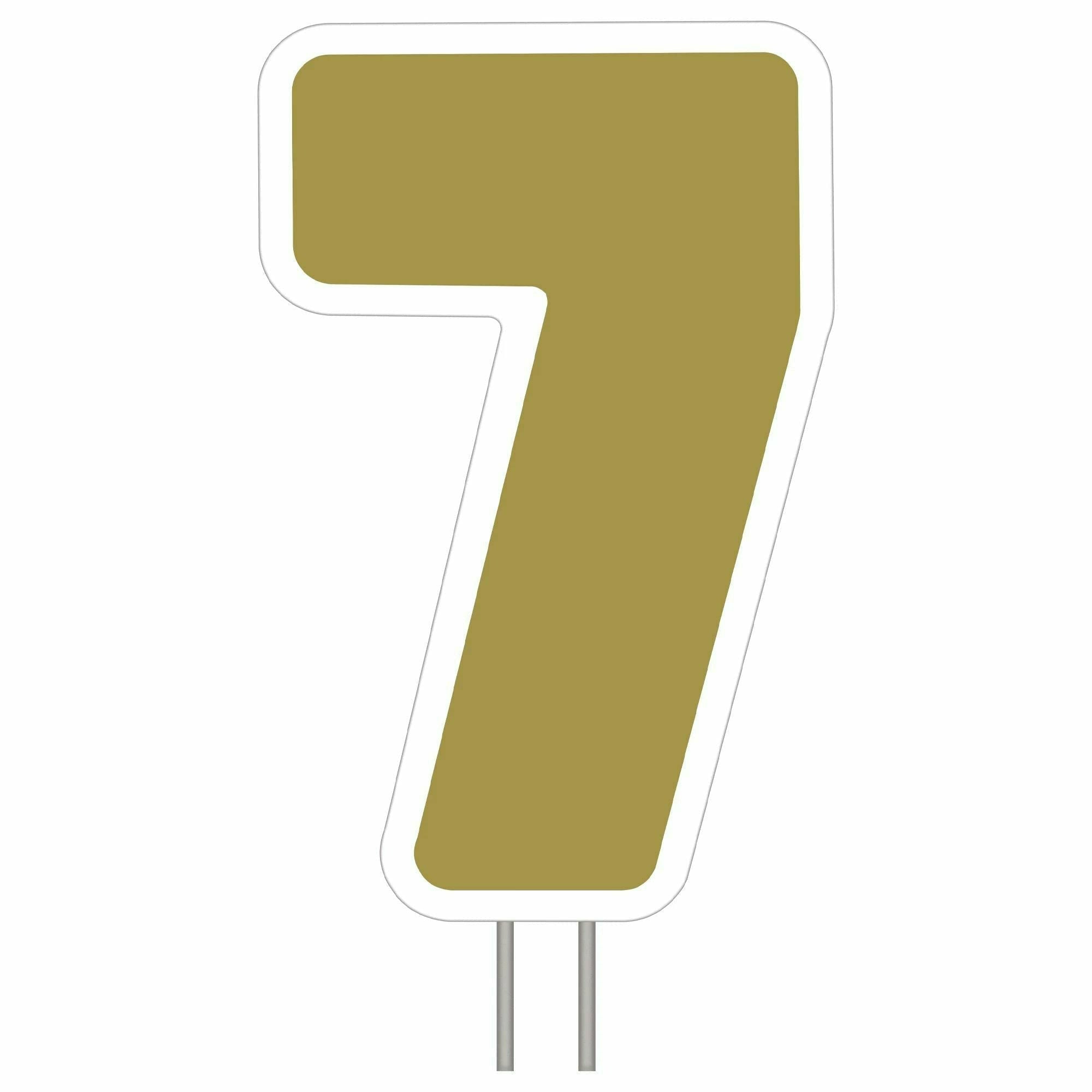 Amscan BIRTHDAY Gold Number 7 Yard Sign