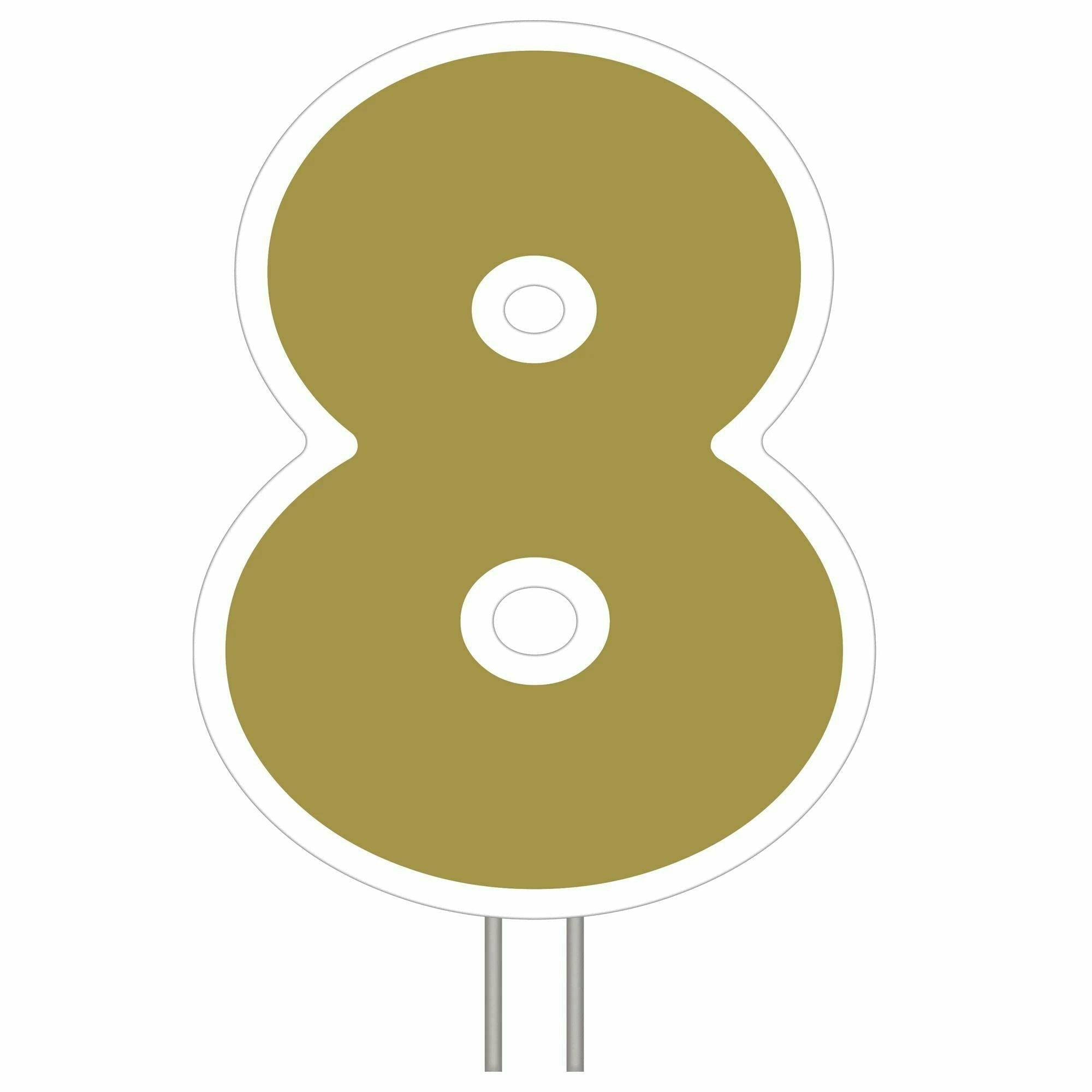 Amscan BIRTHDAY Gold Number 8 Yard Sign