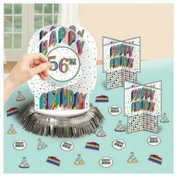 Amscan BIRTHDAY HERE&#39;S TO YOUR BDAY TABLE DECOR KIT