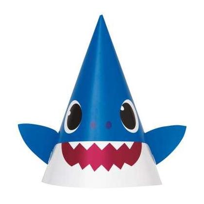 Amscan BIRTHDAY: JUVENILE Baby Shark Paper Cone Hats