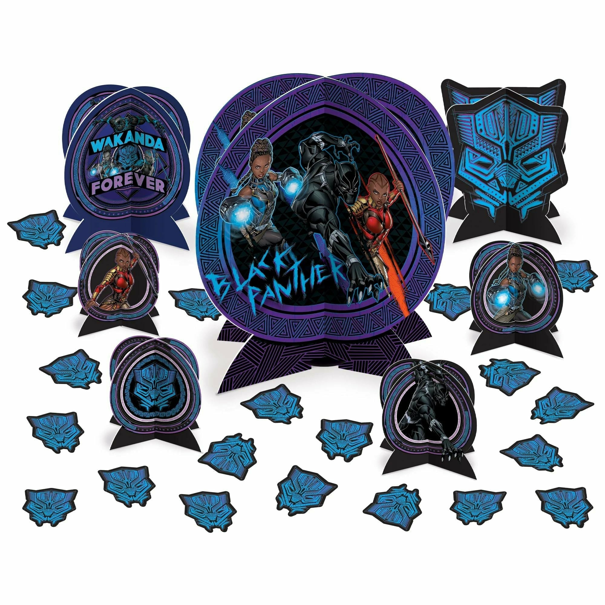 Amscan BIRTHDAY: JUVENILE Black Panther Wakanda Forever Table Centerpiece Kit