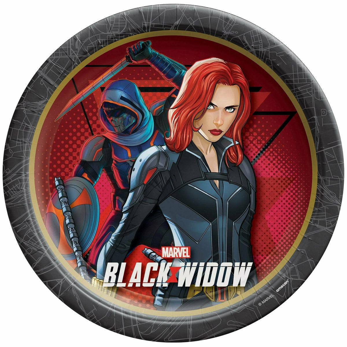 Amscan BIRTHDAY: JUVENILE Black Widow 9&quot; Round Plates