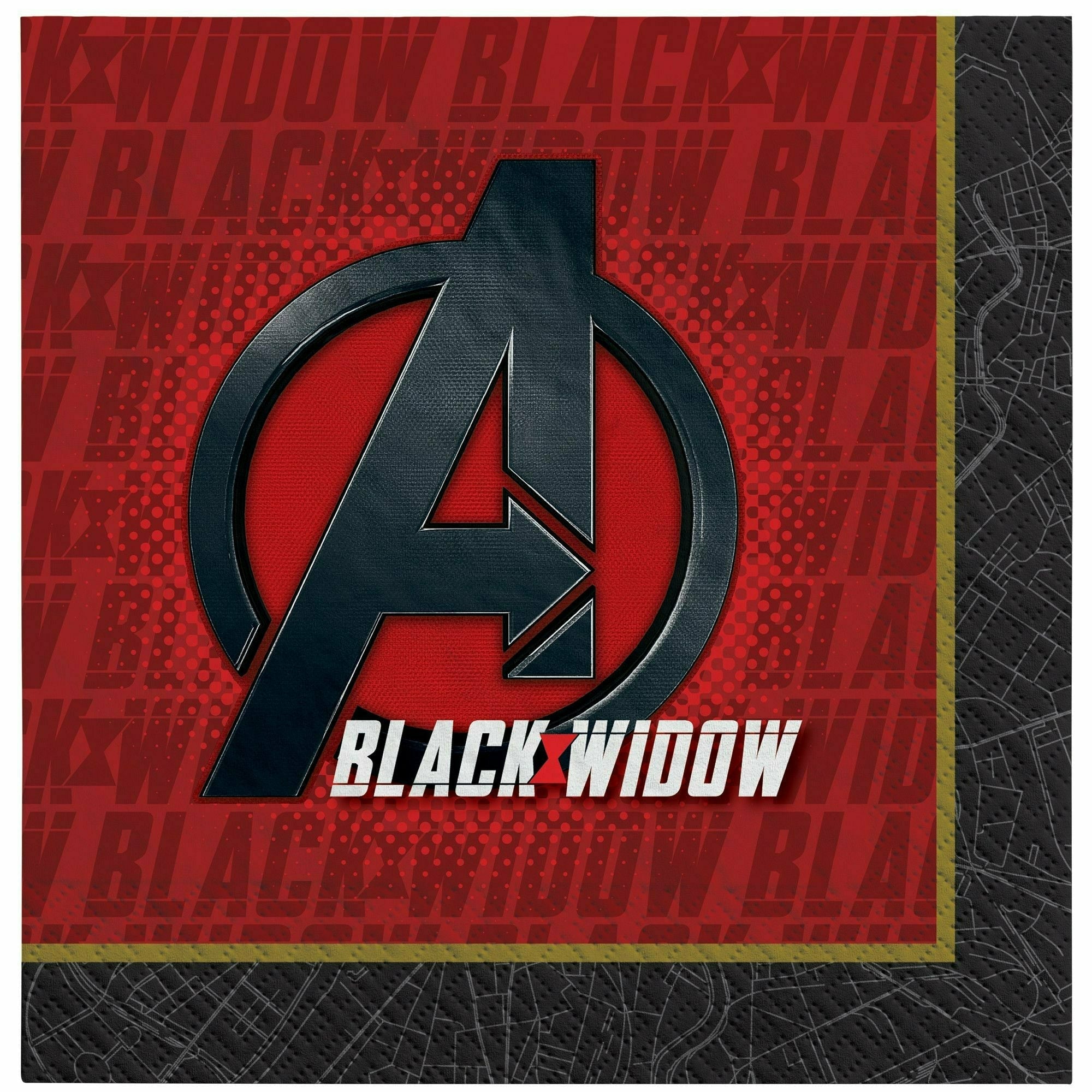 Amscan BIRTHDAY: JUVENILE Black Widow Lunch Napkins