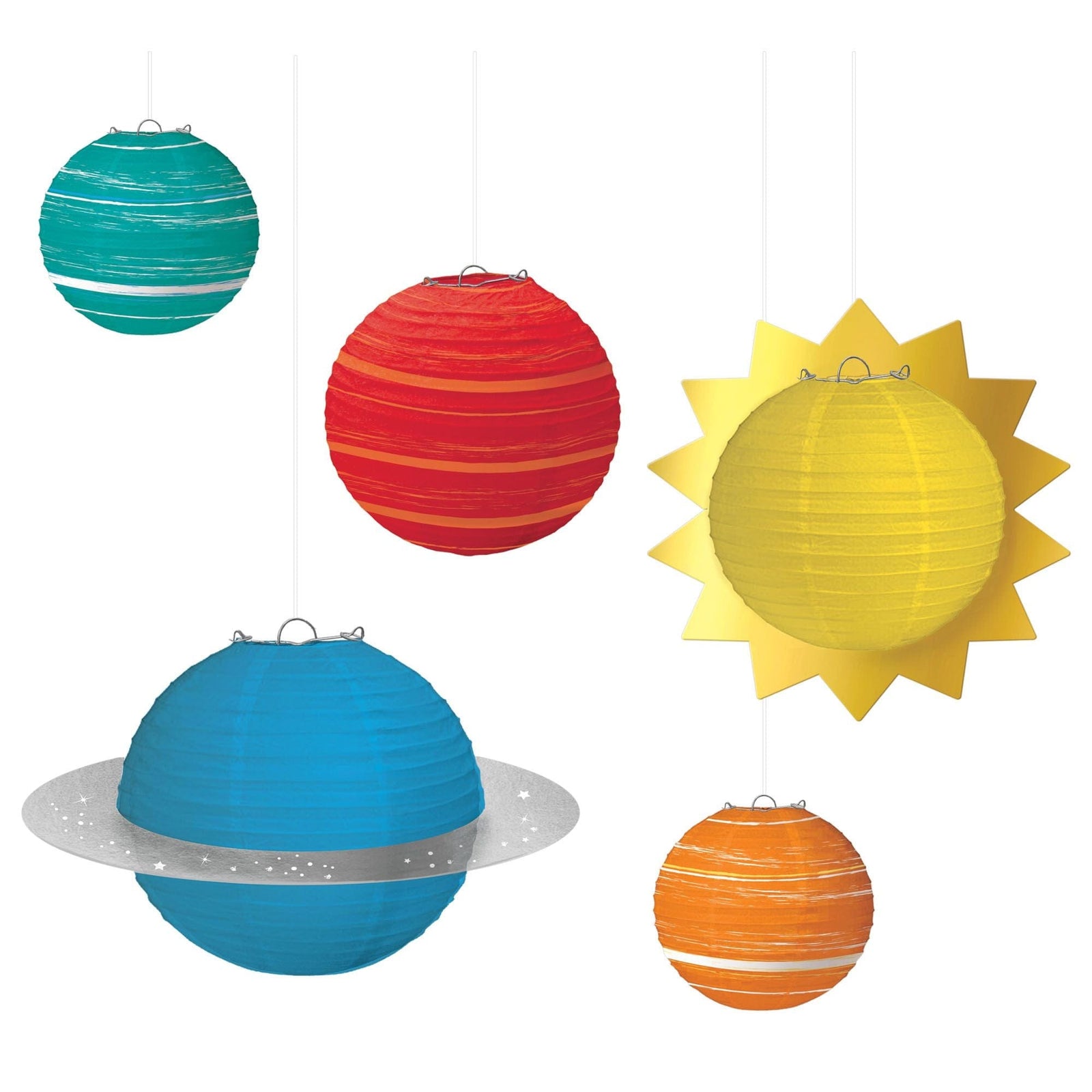 Amscan BIRTHDAY: JUVENILE Blast Off Birthday Planet Paper Lanterns