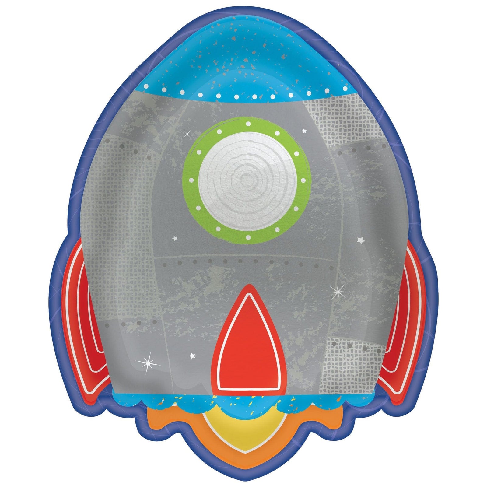 Amscan BIRTHDAY: JUVENILE Blast Off Birthday Rocket Shaped Dessert Plates