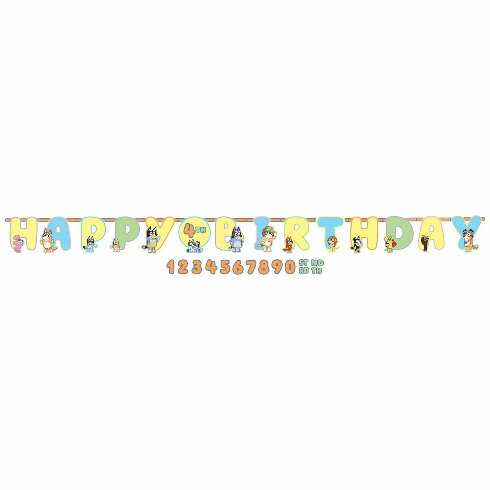 Amscan BIRTHDAY: JUVENILE Bluey Jumbo Add an Age Letter Banner