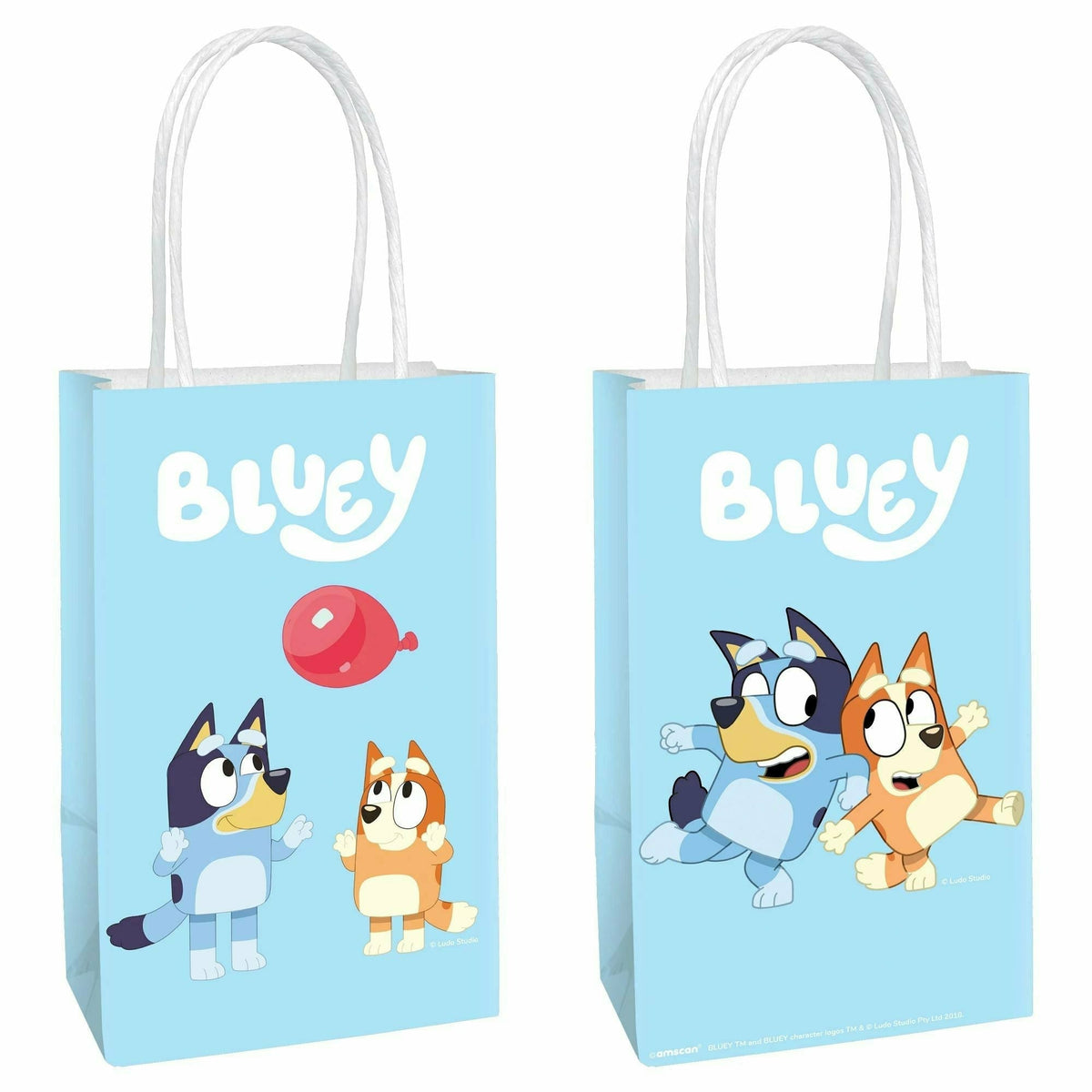 Amscan BIRTHDAY: JUVENILE Bluey Printed Paper Kraft Bags