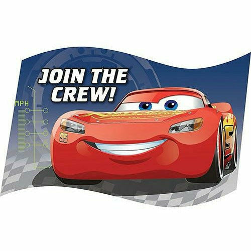 Amscan BIRTHDAY: JUVENILE Cars 3 Invitations 8ct