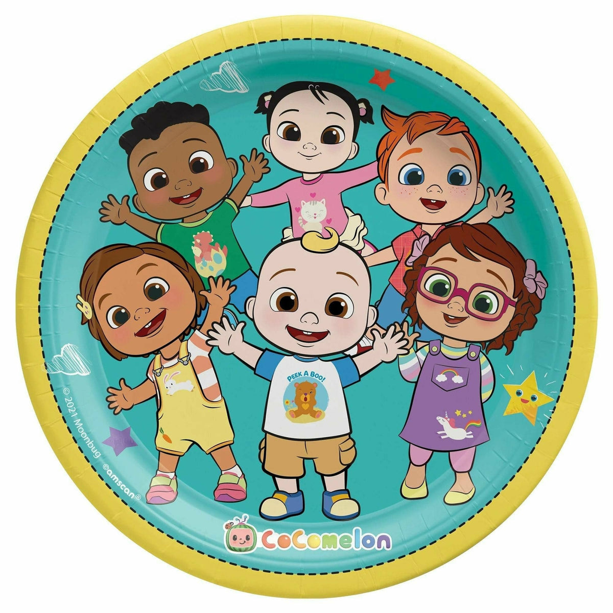 Amscan BIRTHDAY: JUVENILE Cocomelon 9&quot; Round Plates