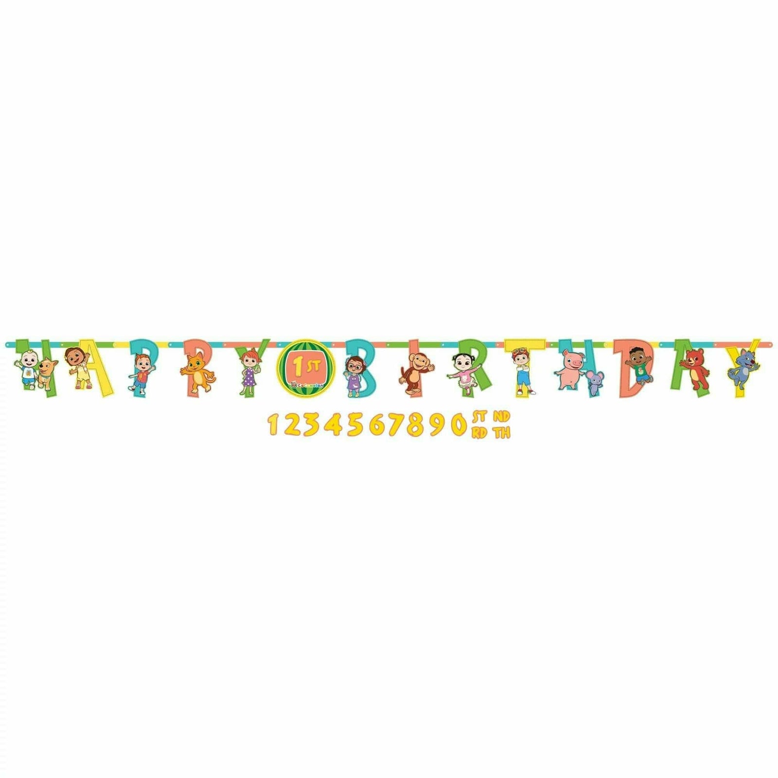 Amscan BIRTHDAY: JUVENILE Cocomelon Jumbo Add-An-Age Letter Banner