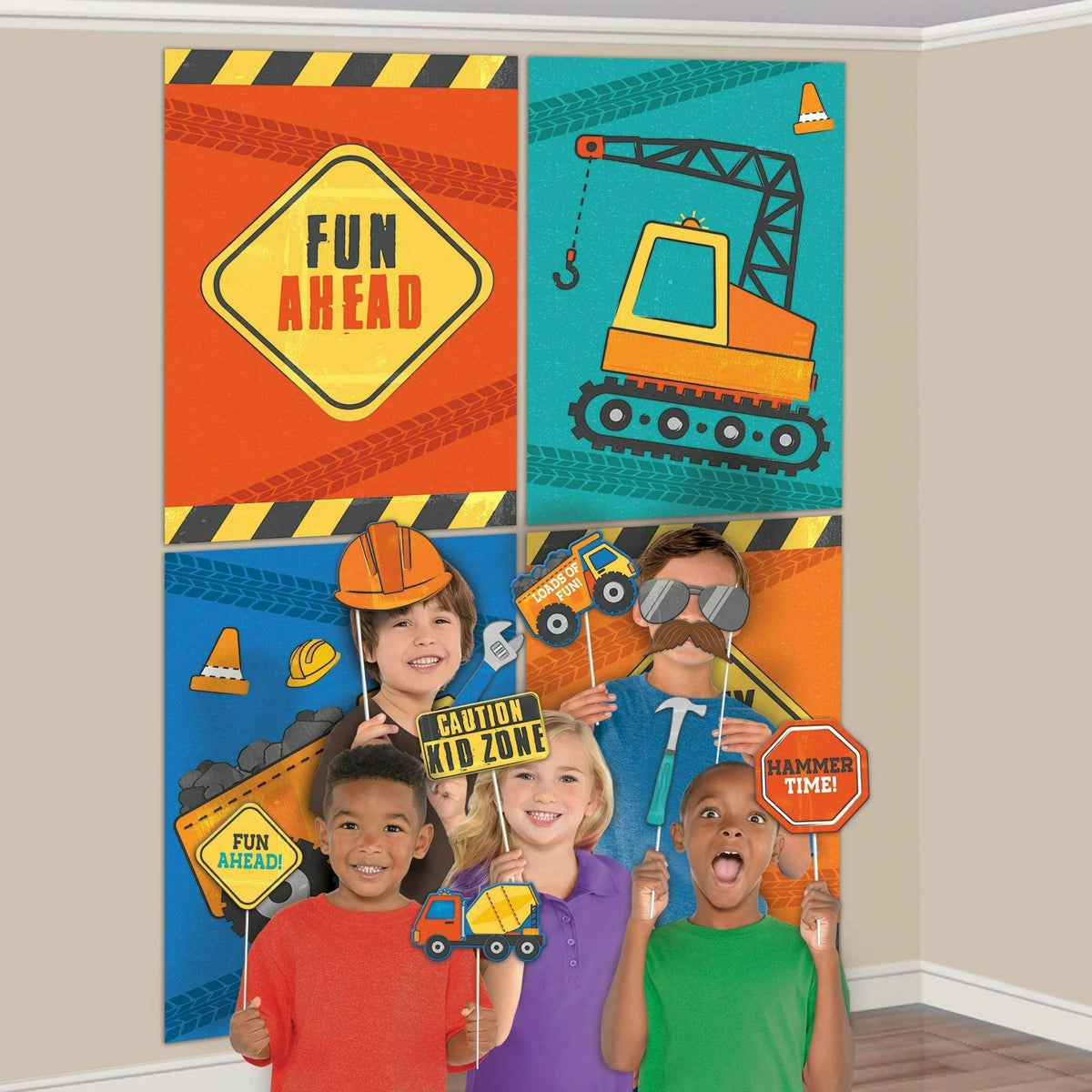 Amscan BIRTHDAY: JUVENILE Construction Scene Setters® with Props