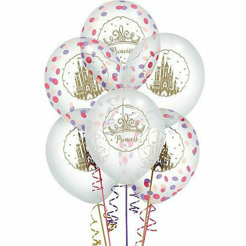 Amscan BIRTHDAY: JUVENILE Disney Once Upon a Time Confetti Latex Balloons 6ct, 12&quot;