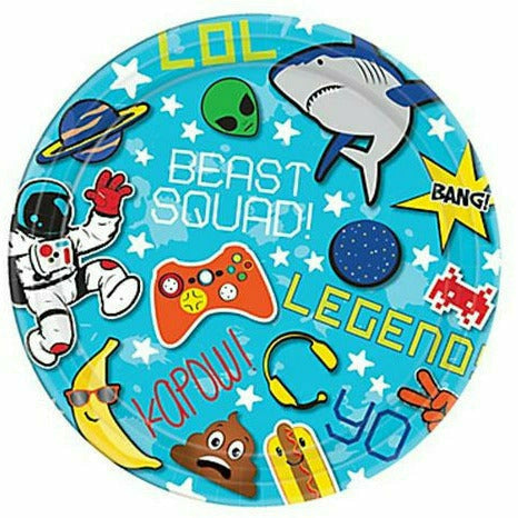 Amscan BIRTHDAY: JUVENILE Epic Party Dessert Plates 8ct