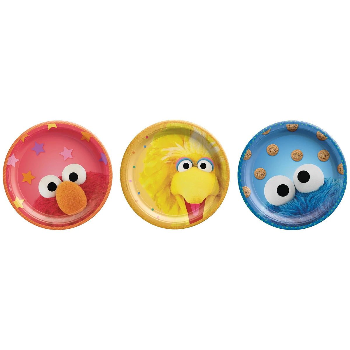 Amscan BIRTHDAY: JUVENILE Everyday Sesame Street Round Plates, 7&quot; - Assorted