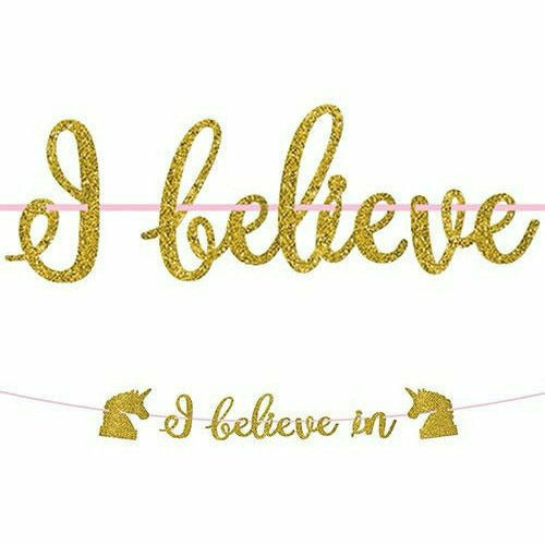 Amscan BIRTHDAY: JUVENILE Glitter Gold Magical Unicorn Letter Banner