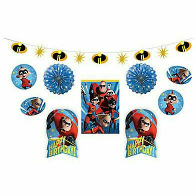 Amscan BIRTHDAY: JUVENILE Incredibles 2 Birthday Room Decorating Kit 10pc