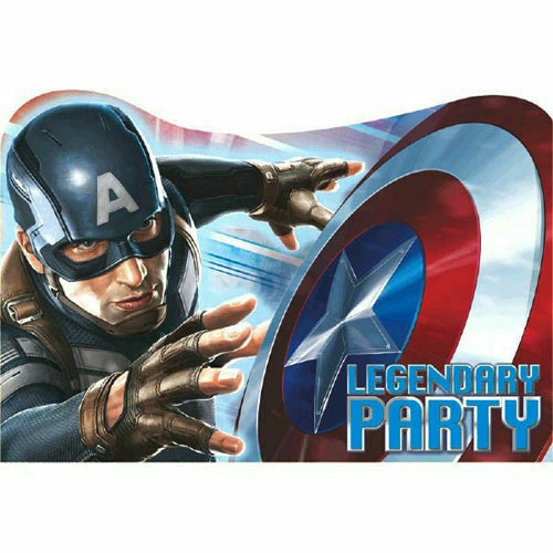 Amscan BIRTHDAY: JUVENILE INVITES CAPTAIN AMERICA