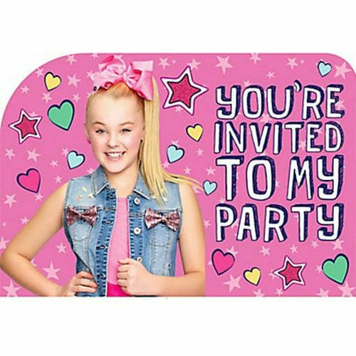 Amscan BIRTHDAY: JUVENILE JoJo Siwa Invitations 8ct