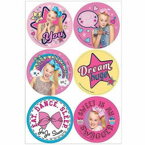 Amscan BIRTHDAY: JUVENILE JoJo Siwa Stickers 4 Sheets