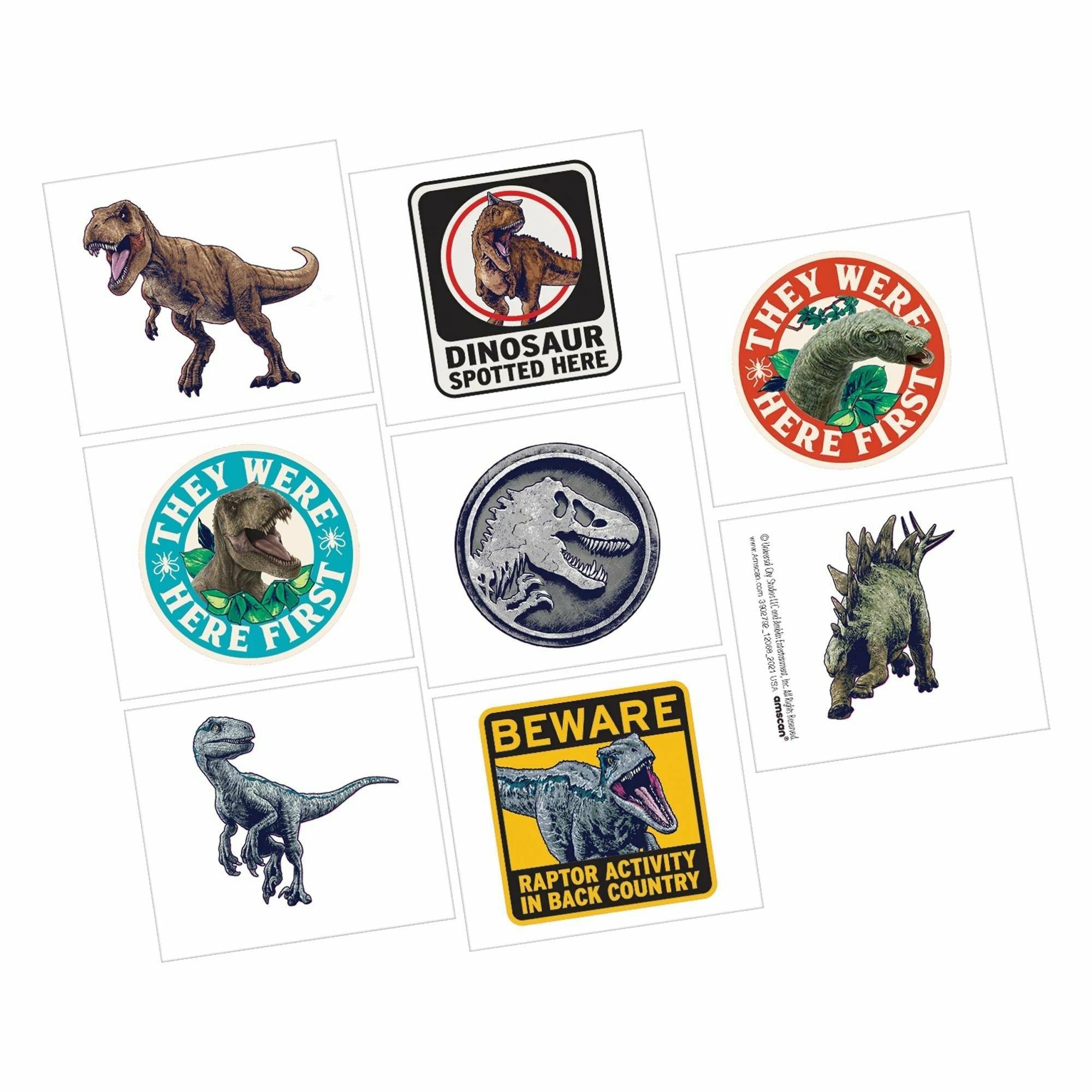 Amscan BIRTHDAY: JUVENILE Jurassic World Into the Wild Tattoos