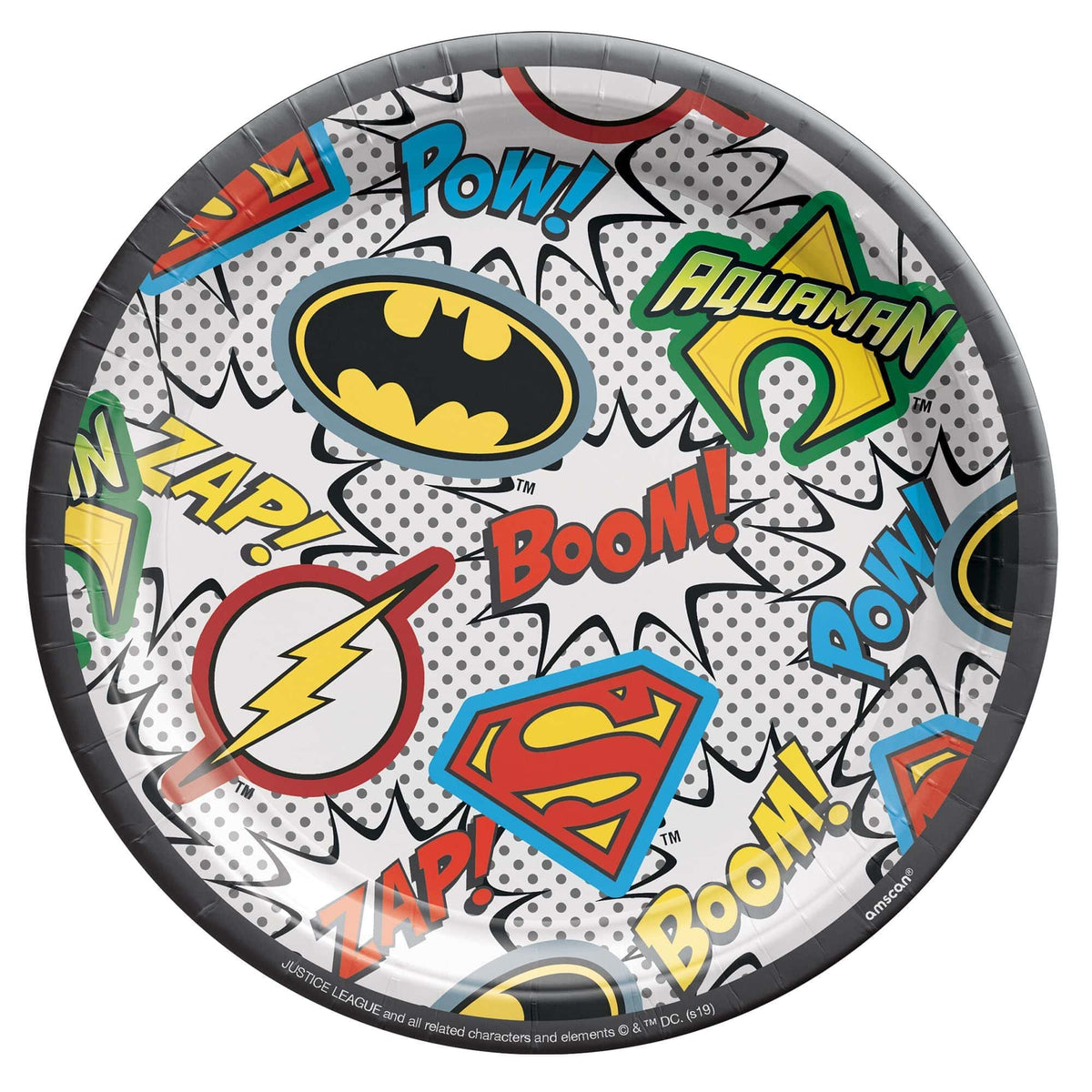 Amscan BIRTHDAY: JUVENILE Justice League Heroes Unite™ 7&quot; Round Plates