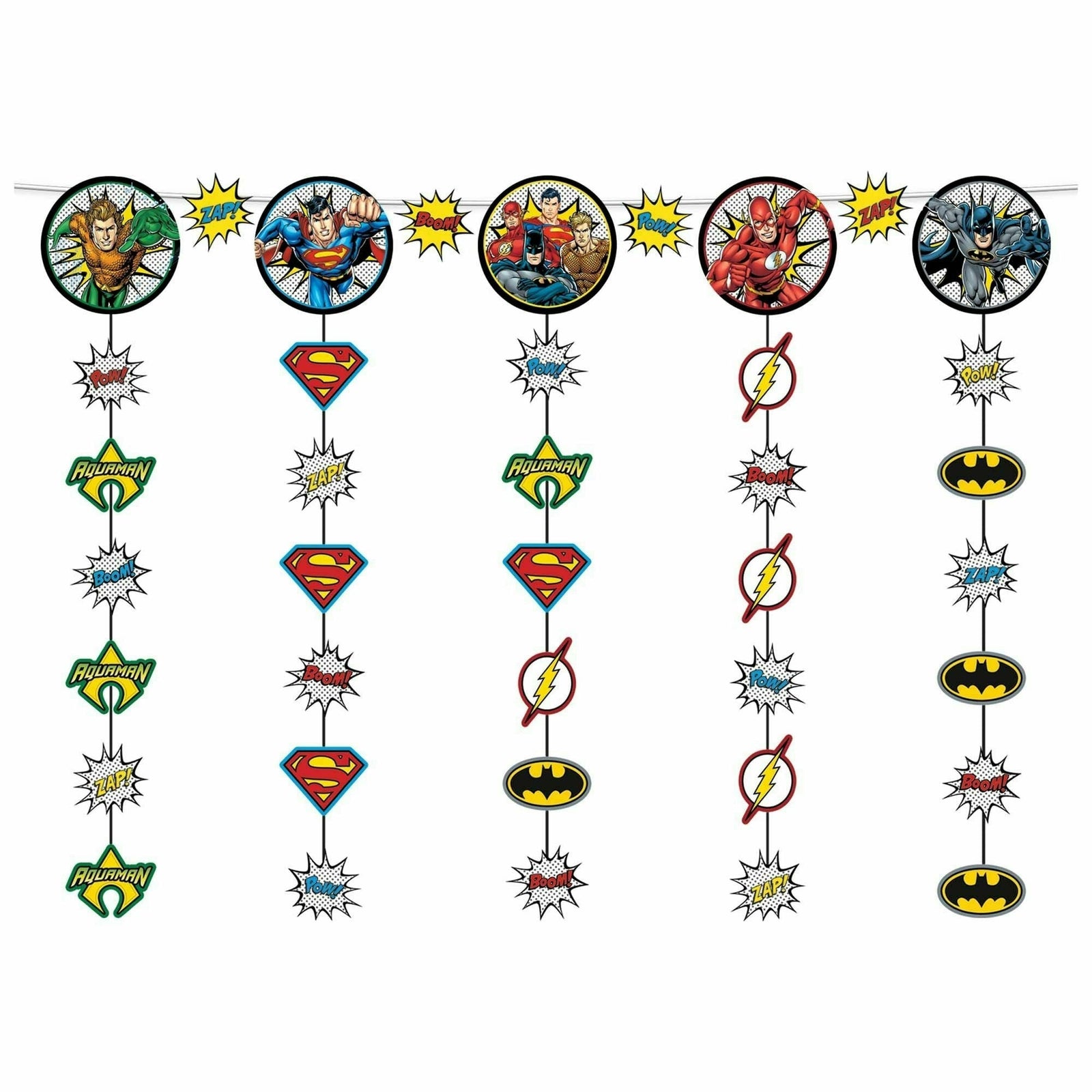 Amscan BIRTHDAY: JUVENILE Justice League Heroes Unite™ Hanging String Decoration