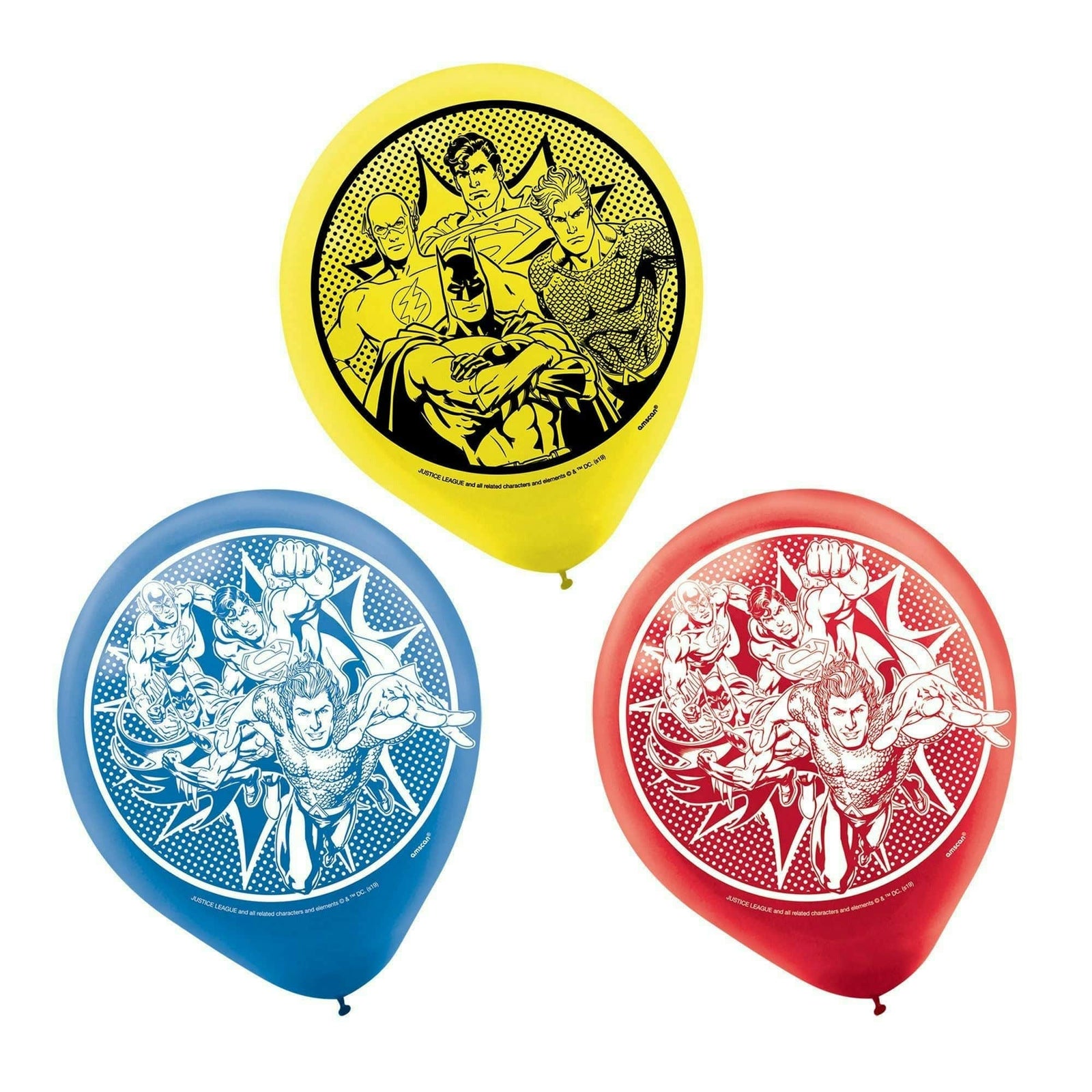 Amscan BIRTHDAY: JUVENILE Justice League Heroes Unite™ Printed Latex Balloons