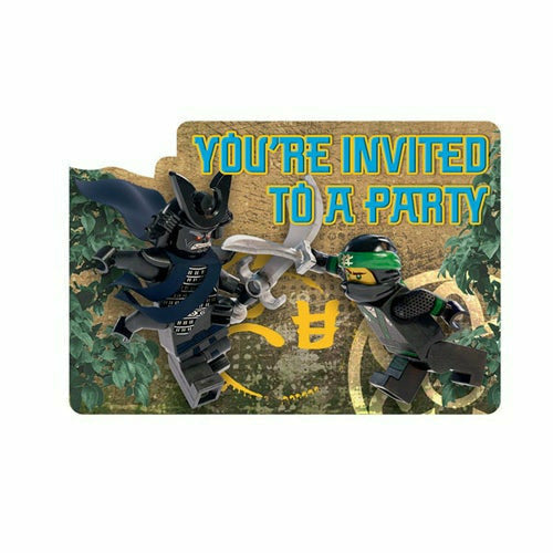 Amscan BIRTHDAY: JUVENILE LEGO Ninjago Invitations