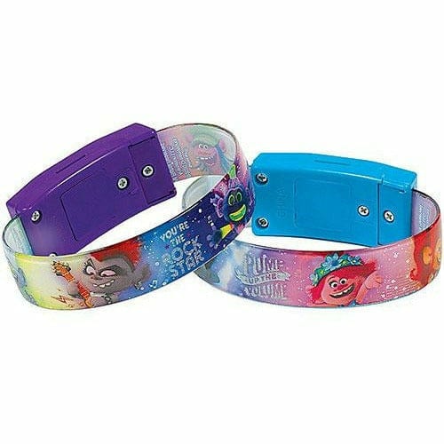 Amscan BIRTHDAY: JUVENILE Light-Up Trolls World Tour Bracelets 4ct