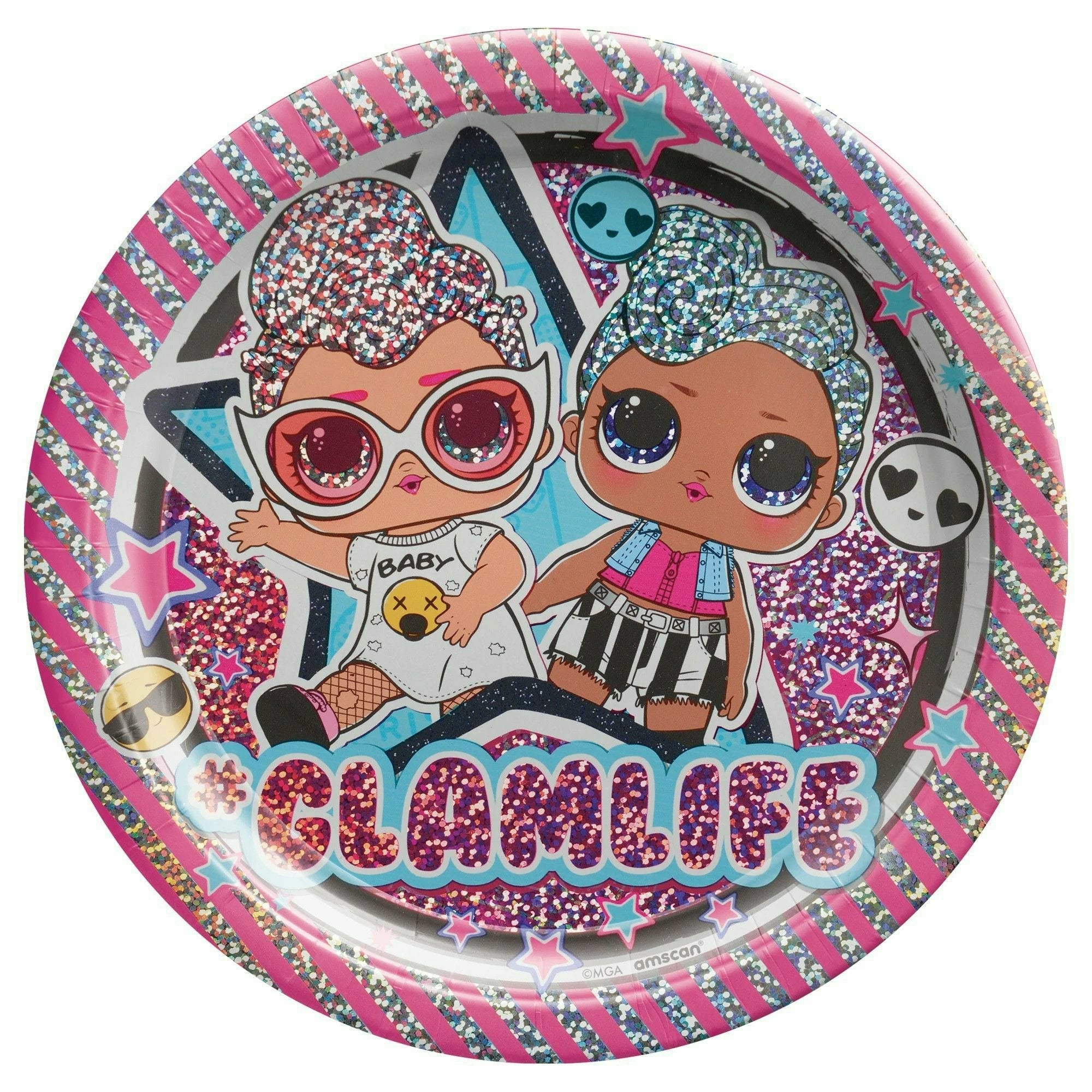 Amscan BIRTHDAY: JUVENILE LOL Surprise, Together 4 Eva! 7" Prismatic Round Plates